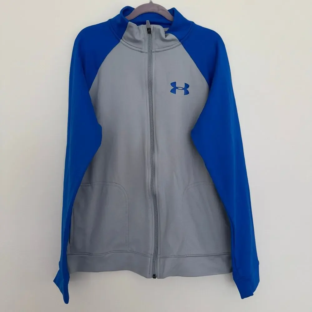 Under Armour Loose Fit, Zip Down Jacket in Blue/Gray